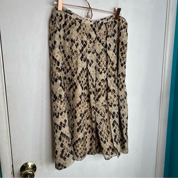 MAGASCHONI SILK ANIMAL PRINT SKIRT lined - Picture 1 of 9